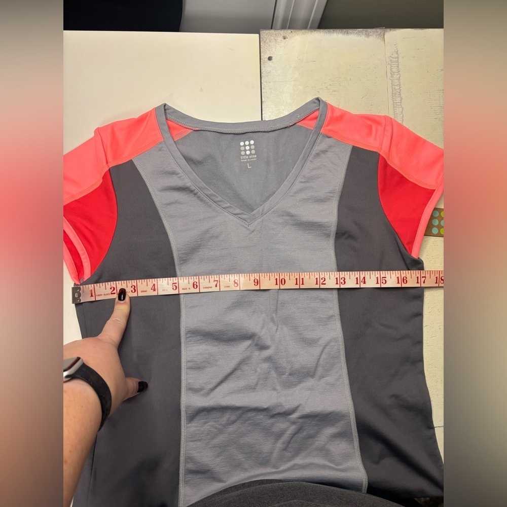 Title Nine Size Large Gidget Dress Cap Sleeve Color Block Scuba Stretch New Golf - Picture 3 of 8